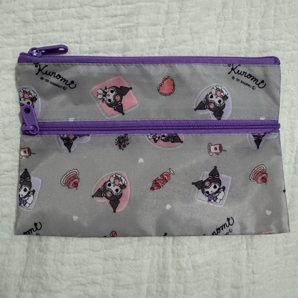 Sanrio Kuromi Cosmetic Bag with Purple Accents